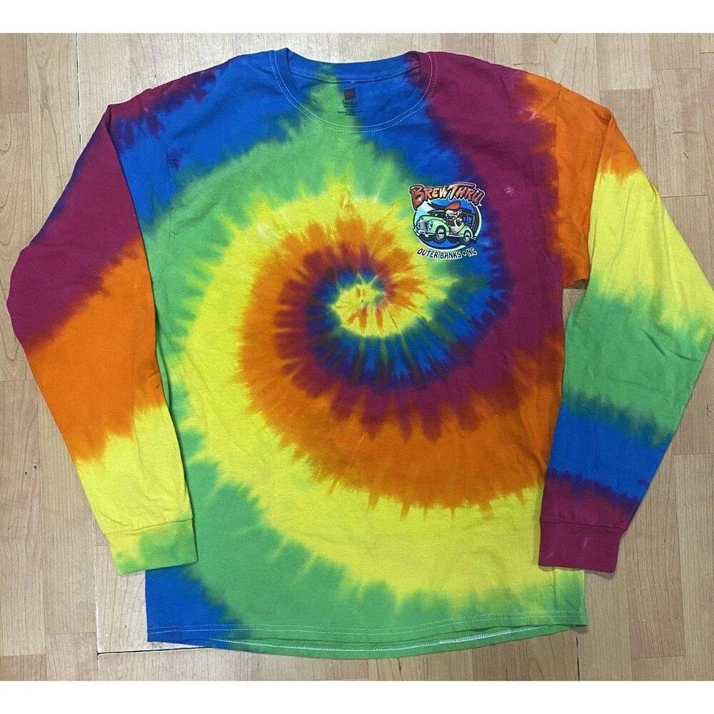 Brew Thru 40th Anniversary 2017 Men’s Large Long Sleeve Tie Dye Shirt